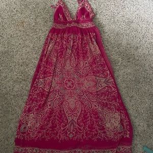 Flory Boho open back pink dress.